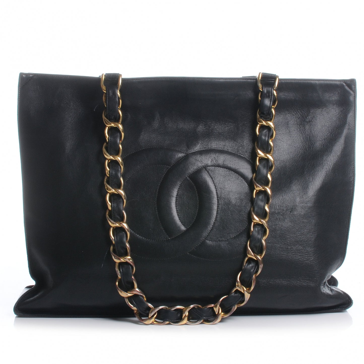 Lambskin Jumbo Shoulder Bag Black