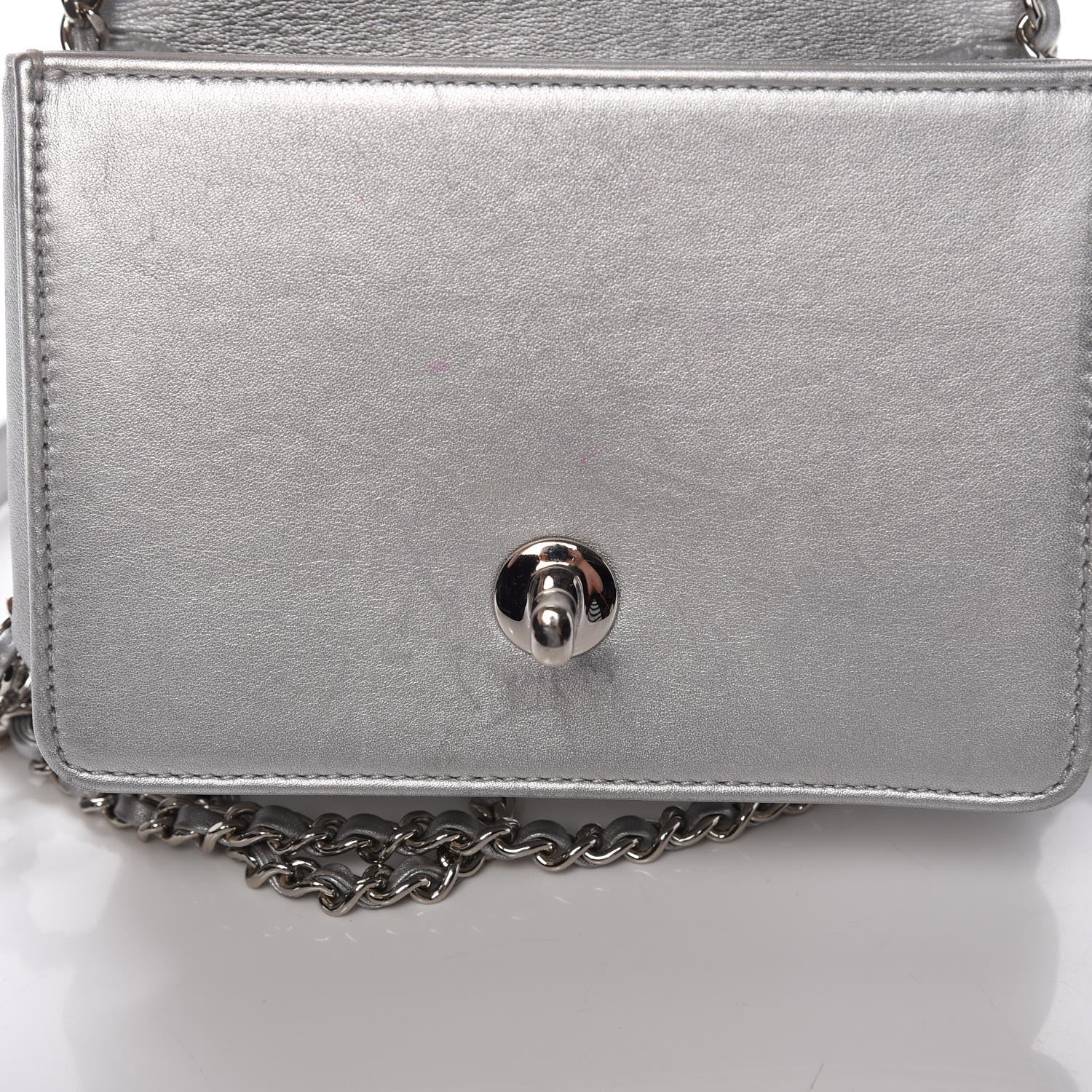 Chanel Metallic Calfskin Mini Propeller Flap Silver 14 of 16