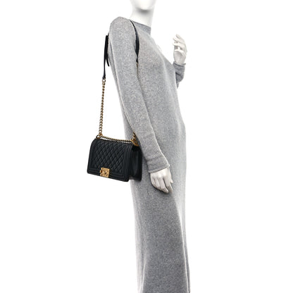 Chanel Lambskin Quilted Medium Boy Flap Black 2 of 9