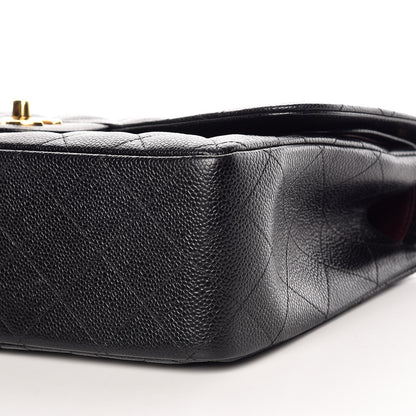 Chanel Caviar Quilted Jumbo Double Flap Black 6 of 12