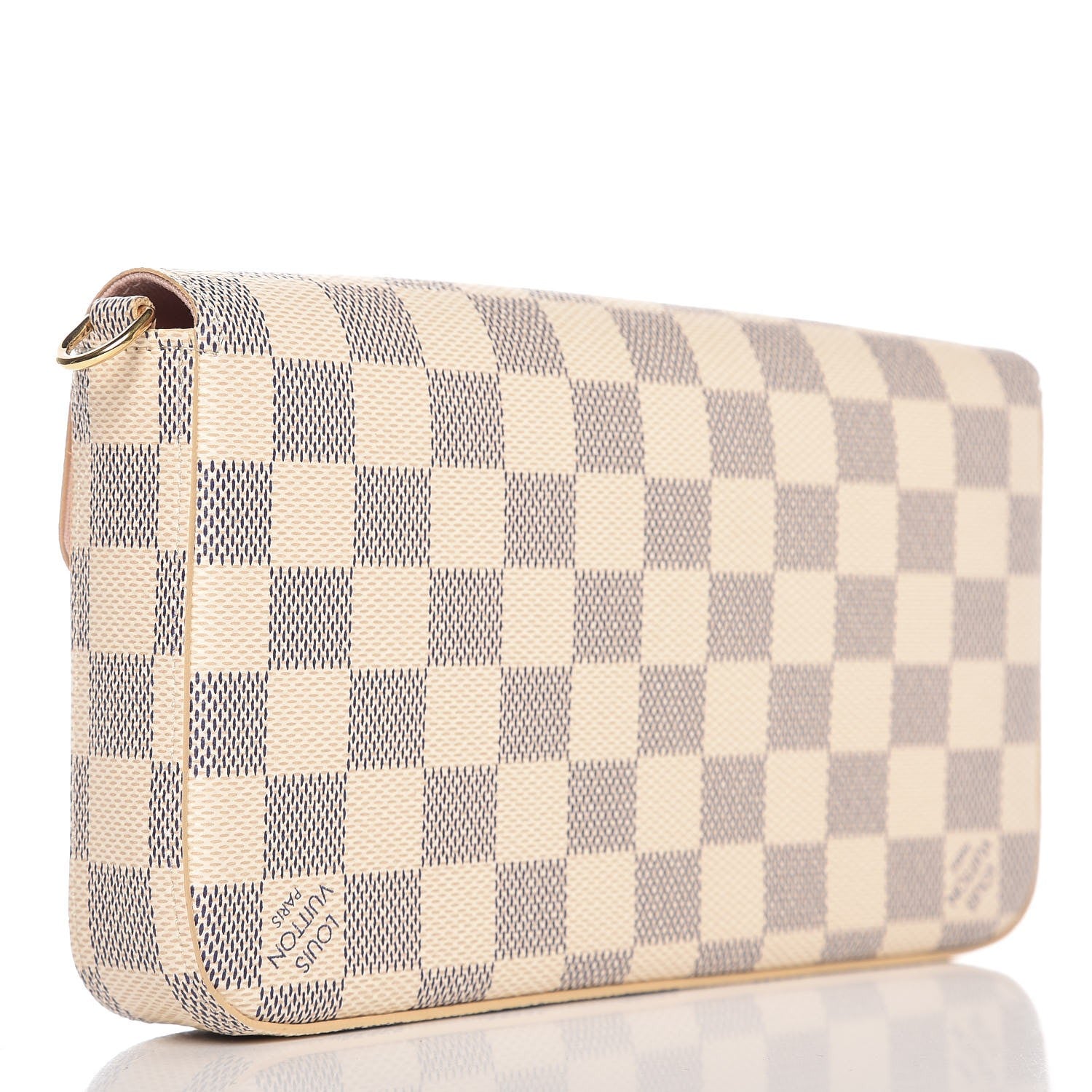 Louis Vuitton Damier Azur Pochette Felicie Chain Wallet Rose Ballerine 3 of 10