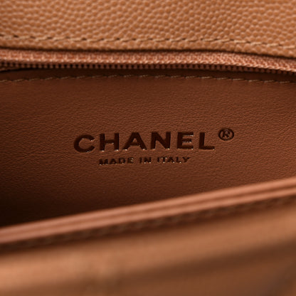 Chanel Caviar Quilted Mini Coco Chain Handle Flap Dark Beige 6 of 9