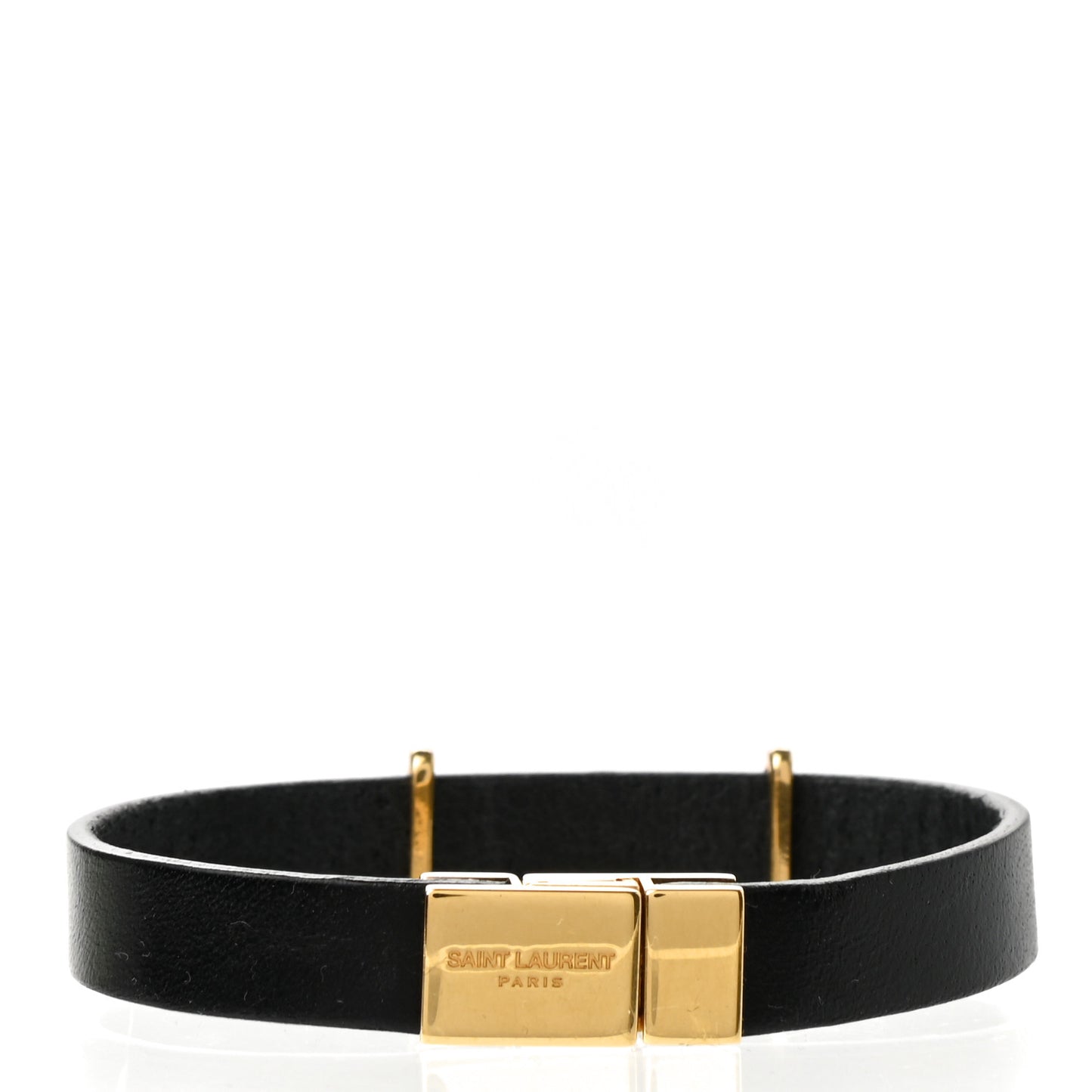 Calfskin Opyum Bracelet M Black Gold