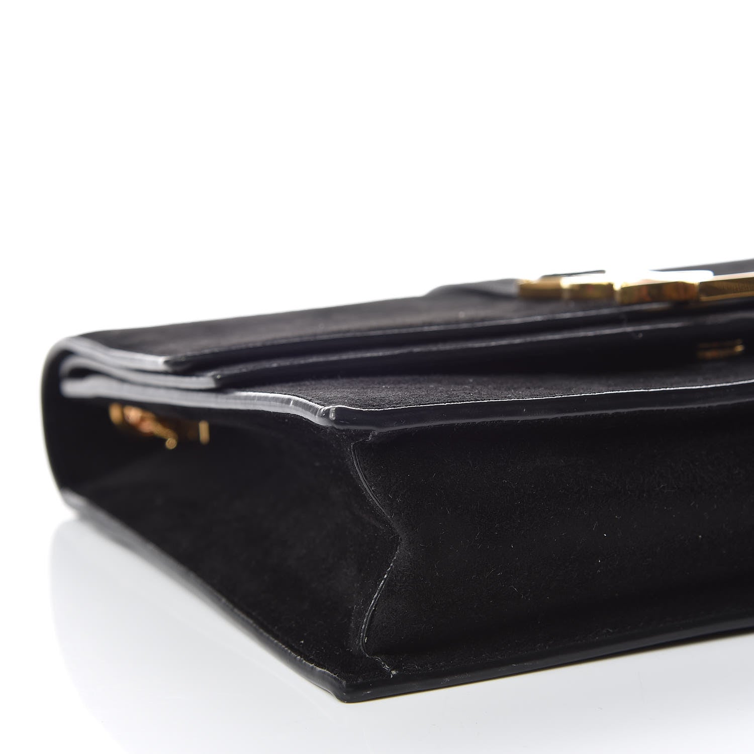 Saint Laurent Suede Sulpice Monogram Medium Shoulder Bag Black 7 of 11