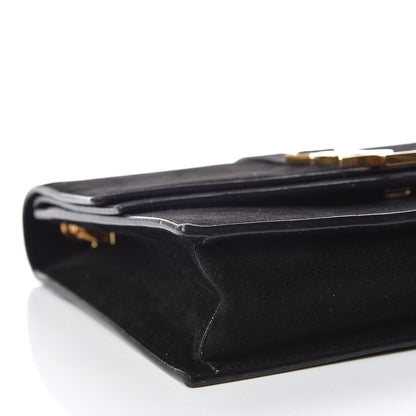 Saint Laurent Suede Sulpice Monogram Medium Shoulder Bag Black 7 of 11