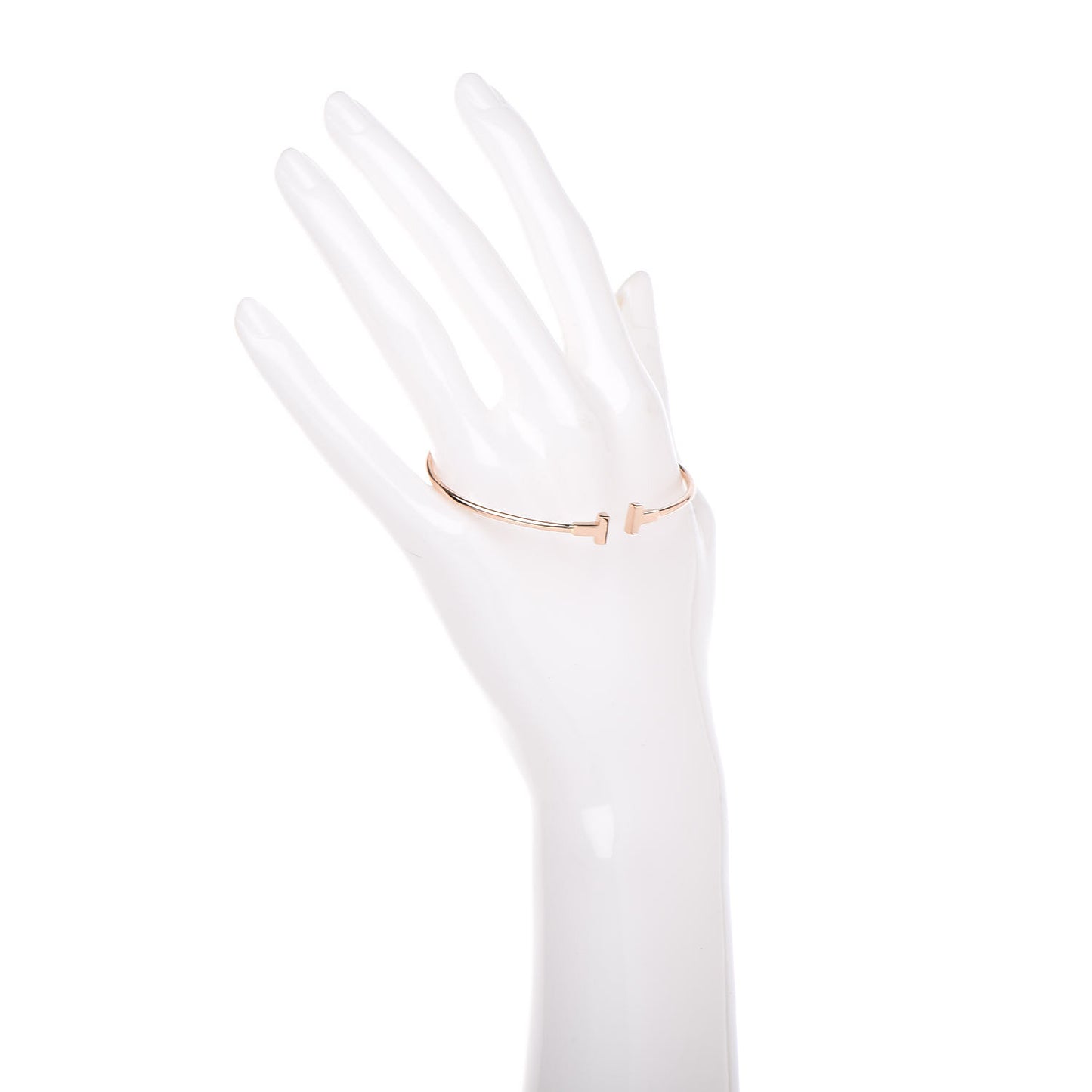 18K Rose Gold Narrow T Wire Bracelet