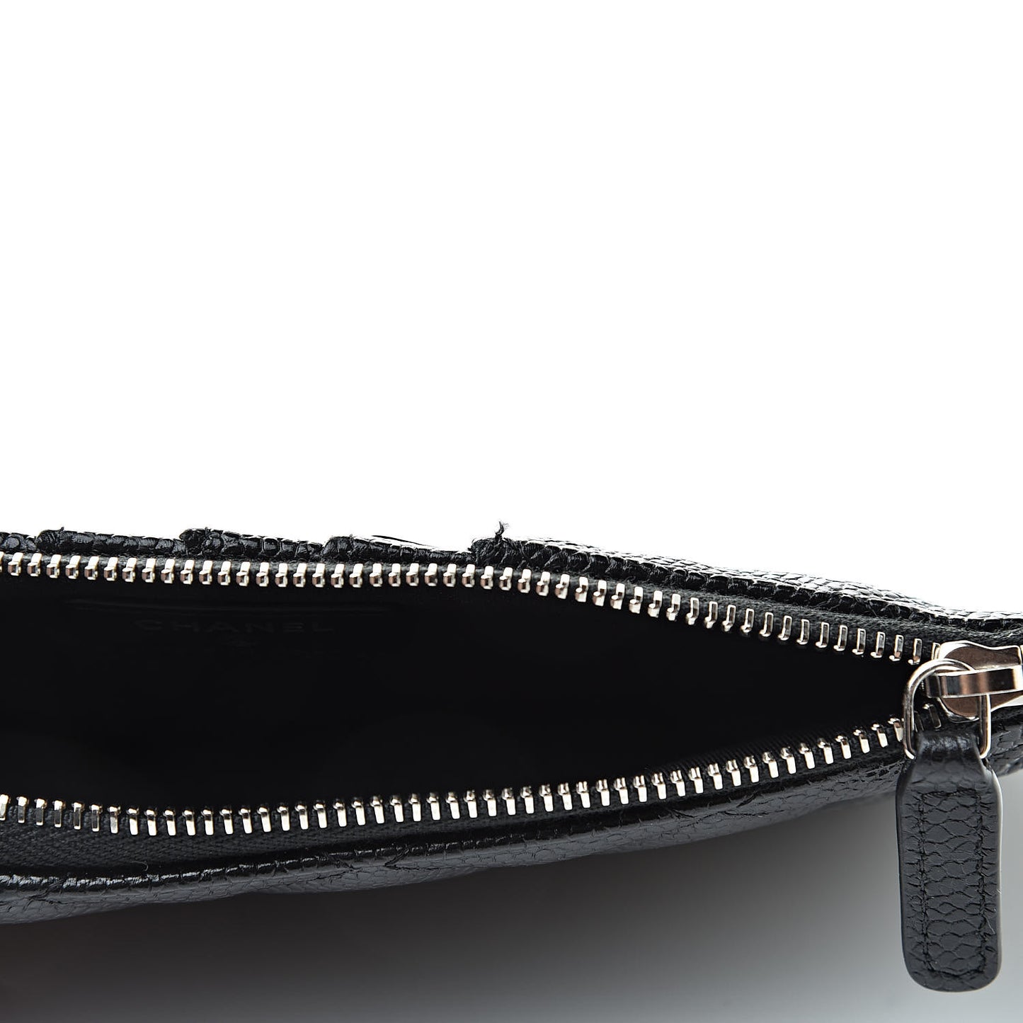 Caviar Quilted Classic Flat Wallet Pouch So Black
