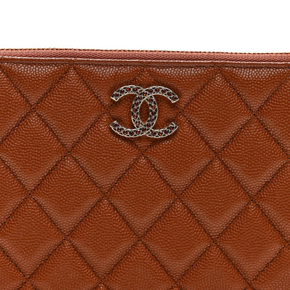 Chanel Caviar Crystal Quilted Coco Candy Cosmetic Case Brown 8 of 9