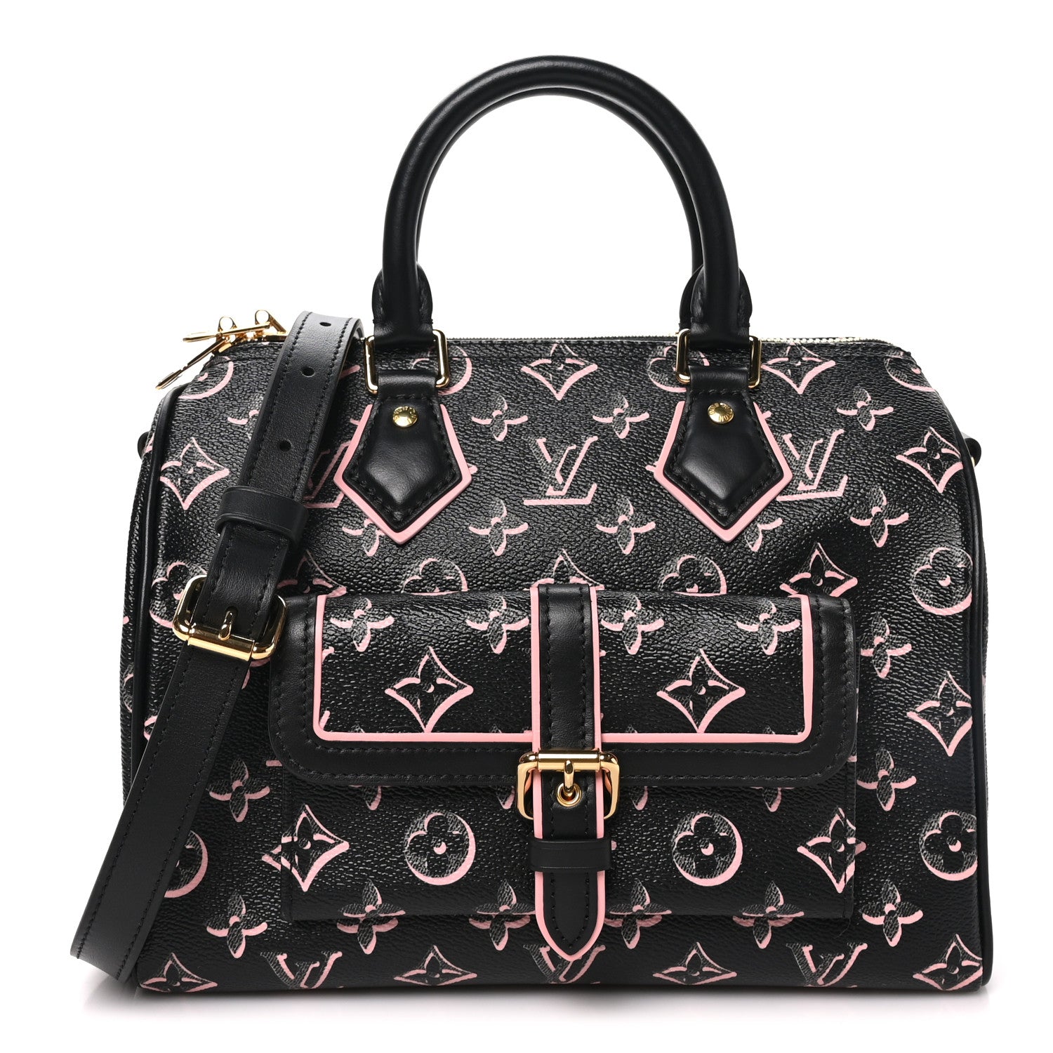 Louis Vuitton Monogram Fall for You Speedy Bandouliere 25 Black 1 of 9