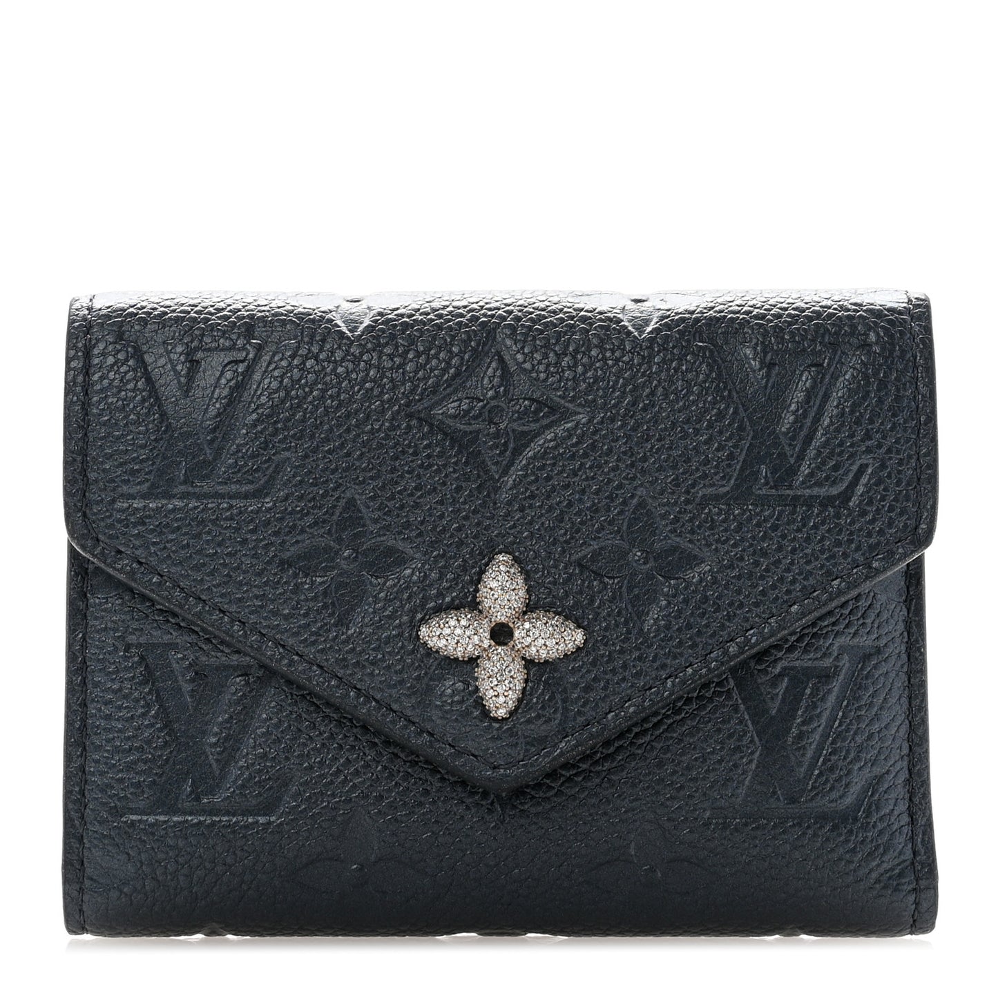 Empreinte Monogram Flower Victorine Wallet Navy Blue