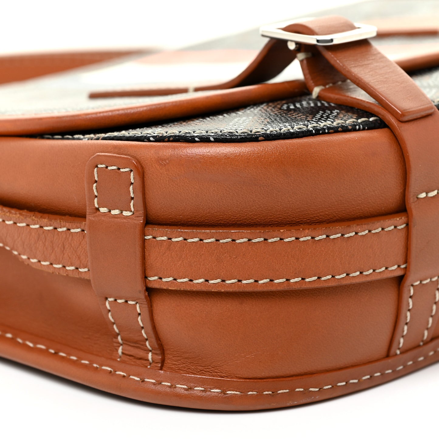 Goyardine Belvedere PM Messenger Bag Black Gold