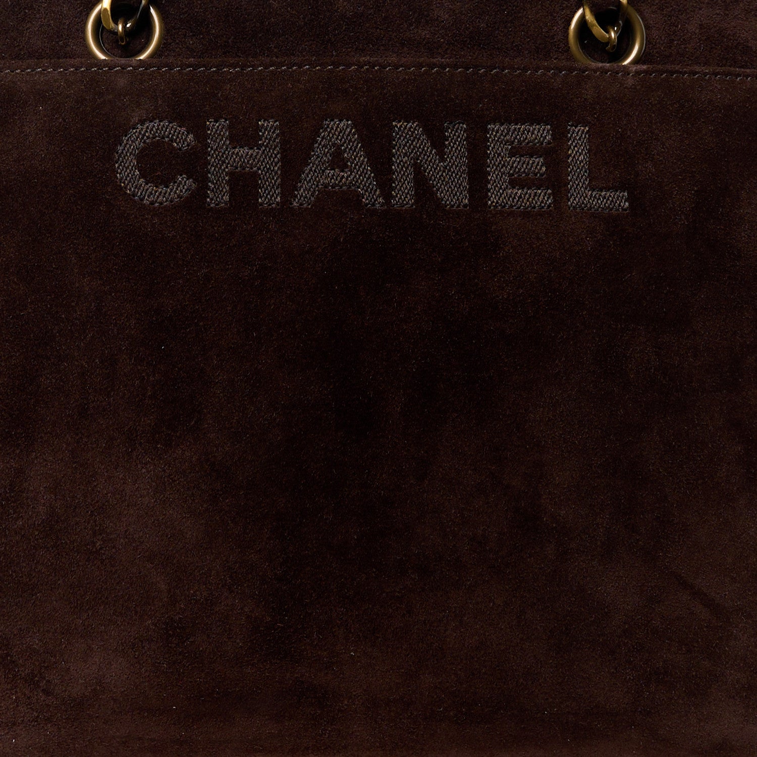 Chanel Suede Shopping Chain Tote Brown 10 of 12