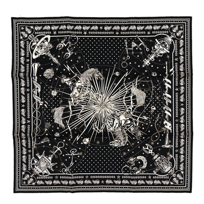 Hermes Silk Chorus Stellarum Scarf 70 Black White 1 of 3
