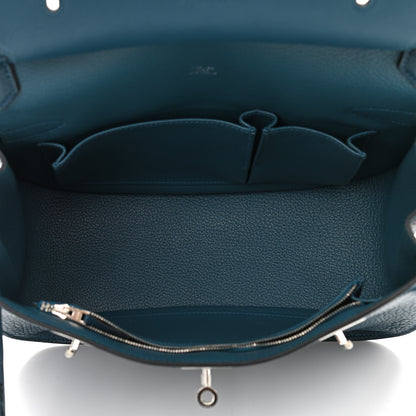 Hermes Taurillon Clemence Swift Jypsiere 28 Cobalt 5 of 10