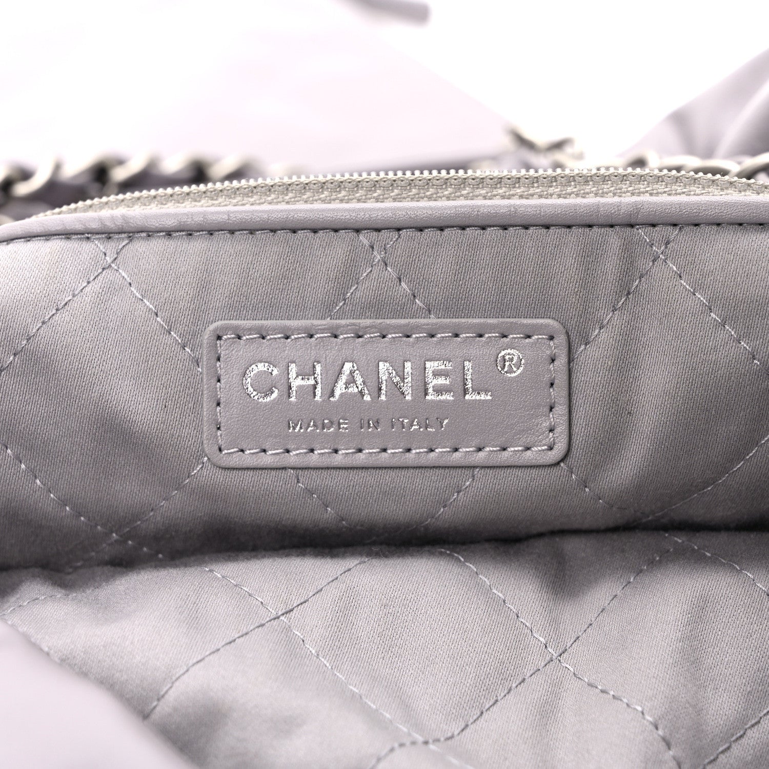 Chanel Shiny Calfskin Quilted Chanel 22 Light Grey 7 of 10