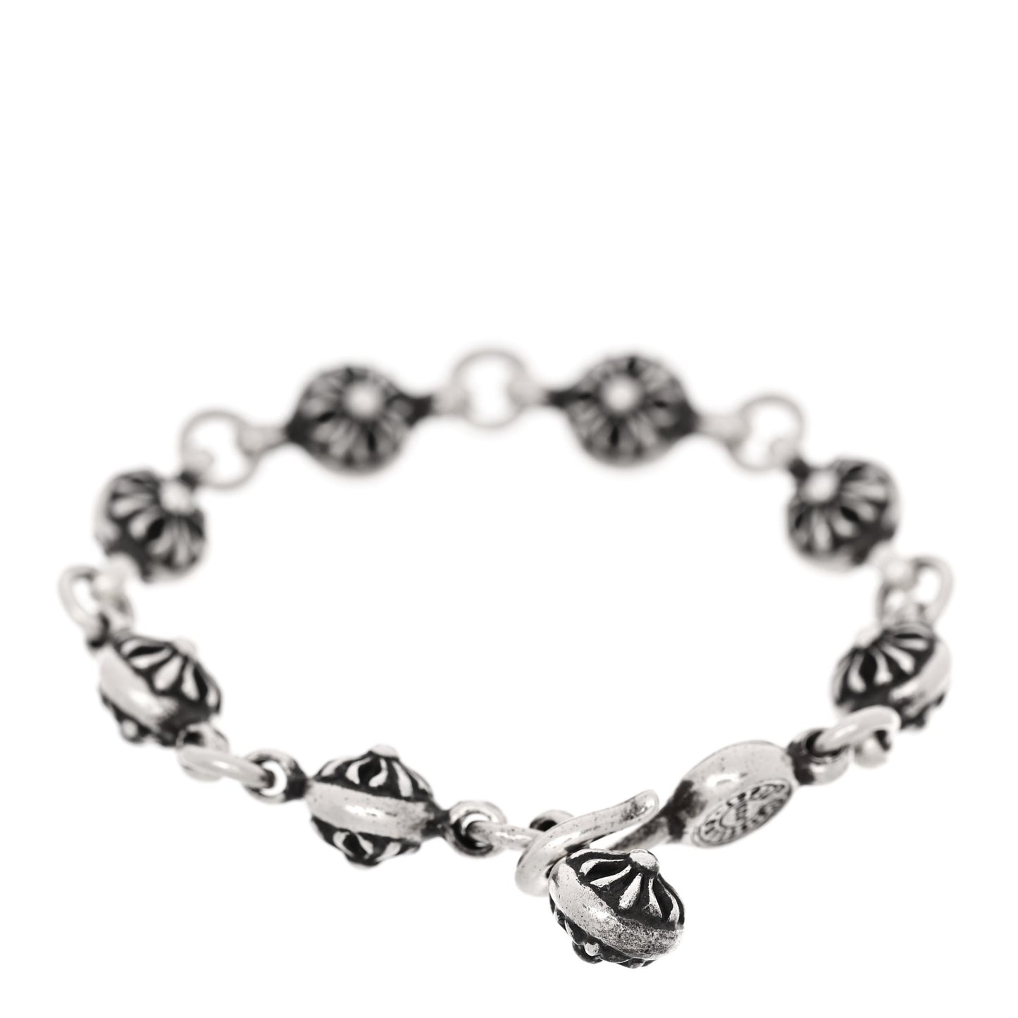 Sterling Silver Cross Ball Bracelet