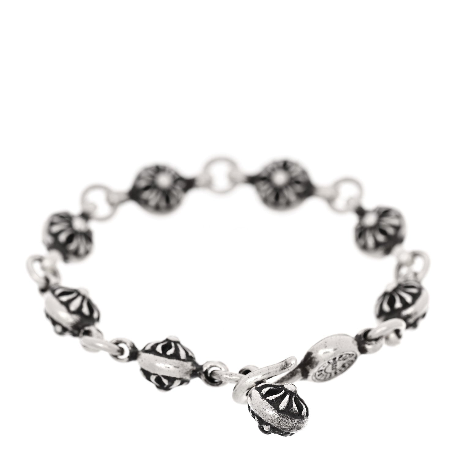 Chrome Hearts Sterling Silver Cross Ball Bracelet 2 of 3