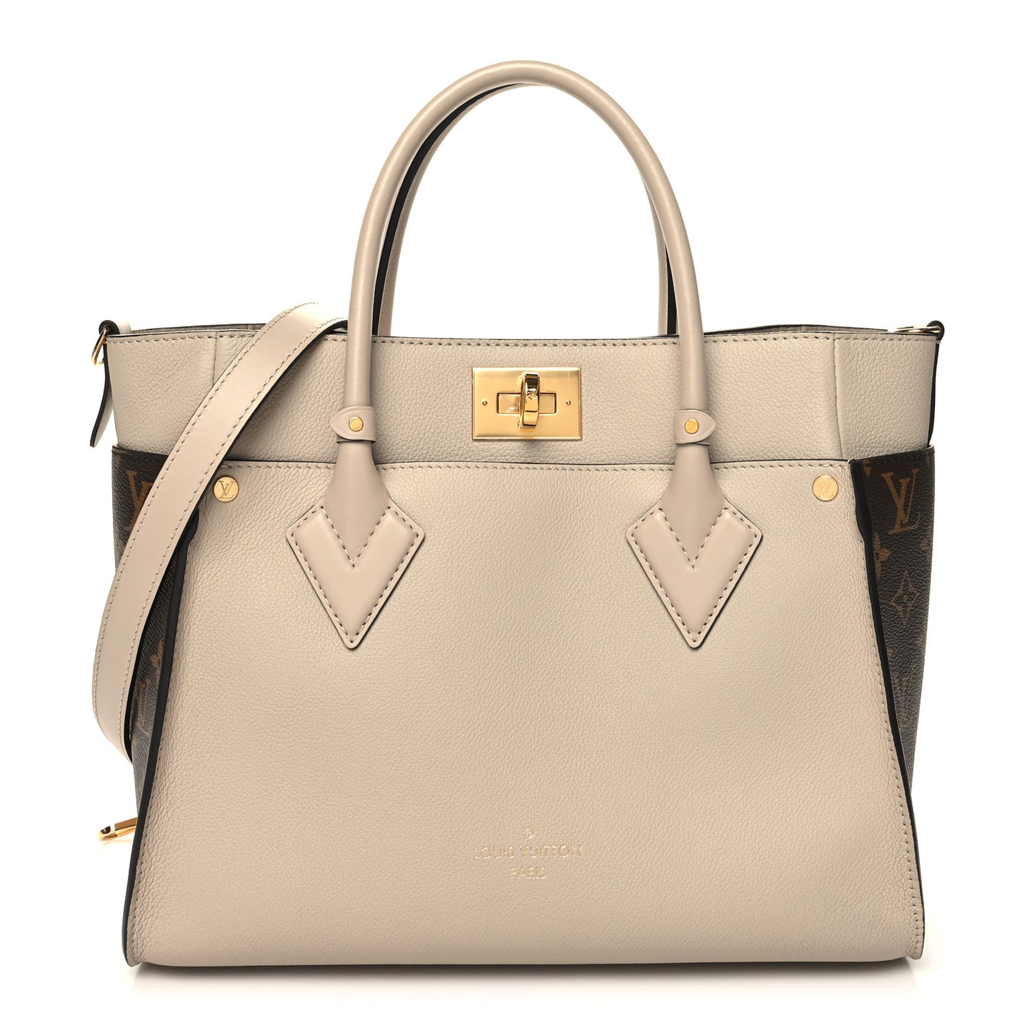 Calfskin Monogram On My Side Greige