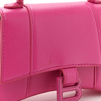 Balenciaga Grained Calfskin Tonal B Hourglass Top Handle Bag Mini Fuchsia 15 of 15