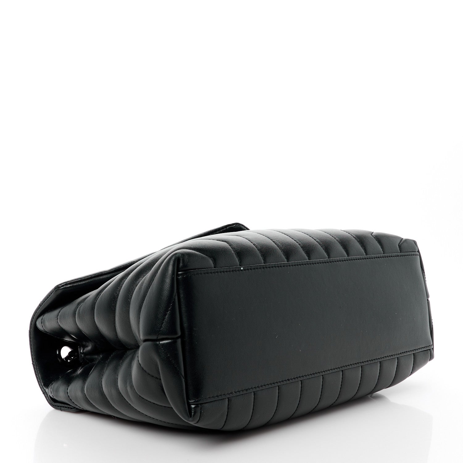 Saint Laurent Calfskin Y Quilted Monogram Monochrome Medium Loulou Chain Satchel Black 4 of 12