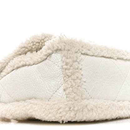 Chanel Crumpled Calfskin Shearling Sheepskin Medium Chanel 19 Flap White 8 of 9