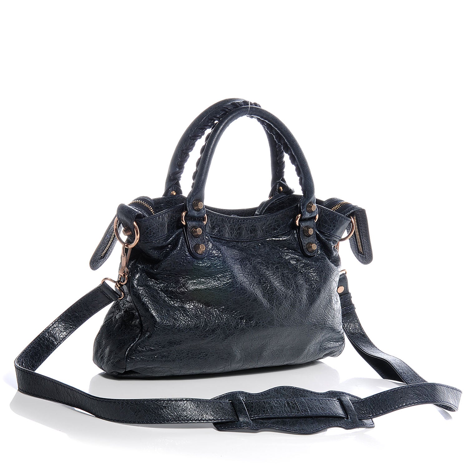 Balenciaga Agneau Giant 12 Rose Gold Hardware Town Dark Night 3 of 8