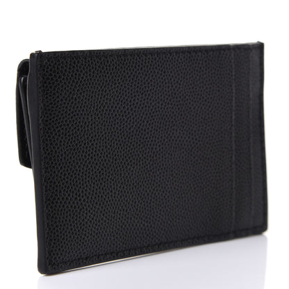 Saint Laurent Grain De Poudre Uptown Monogram Card Case Black 3 of 6