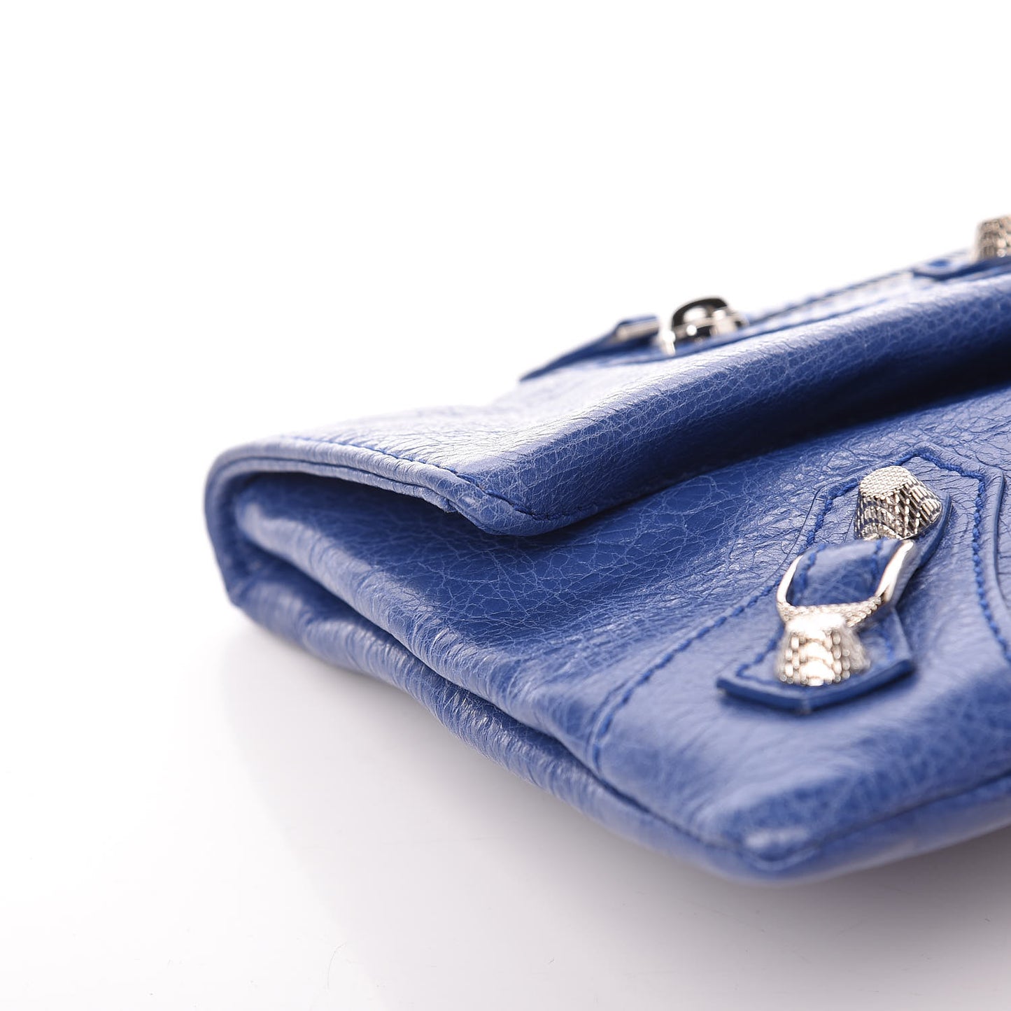 Agneau Giant 12 Silver Hardware Envelope Clutch Bleuette