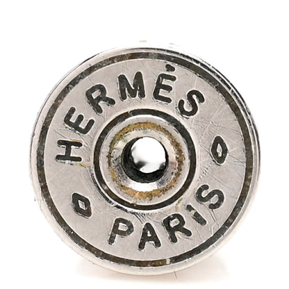 Hermes Palladium Lacquered Mini Pop H Earrings Black 4 of 4