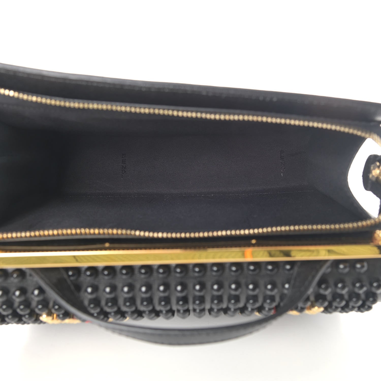 Fendi Vitello Elite Studded Monster Mini Demi Jour Shoulder Bag Black 4 of 5