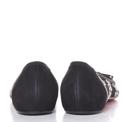 Christian Louboutin Lace Embroidered Flats 39 Black 8 of 10