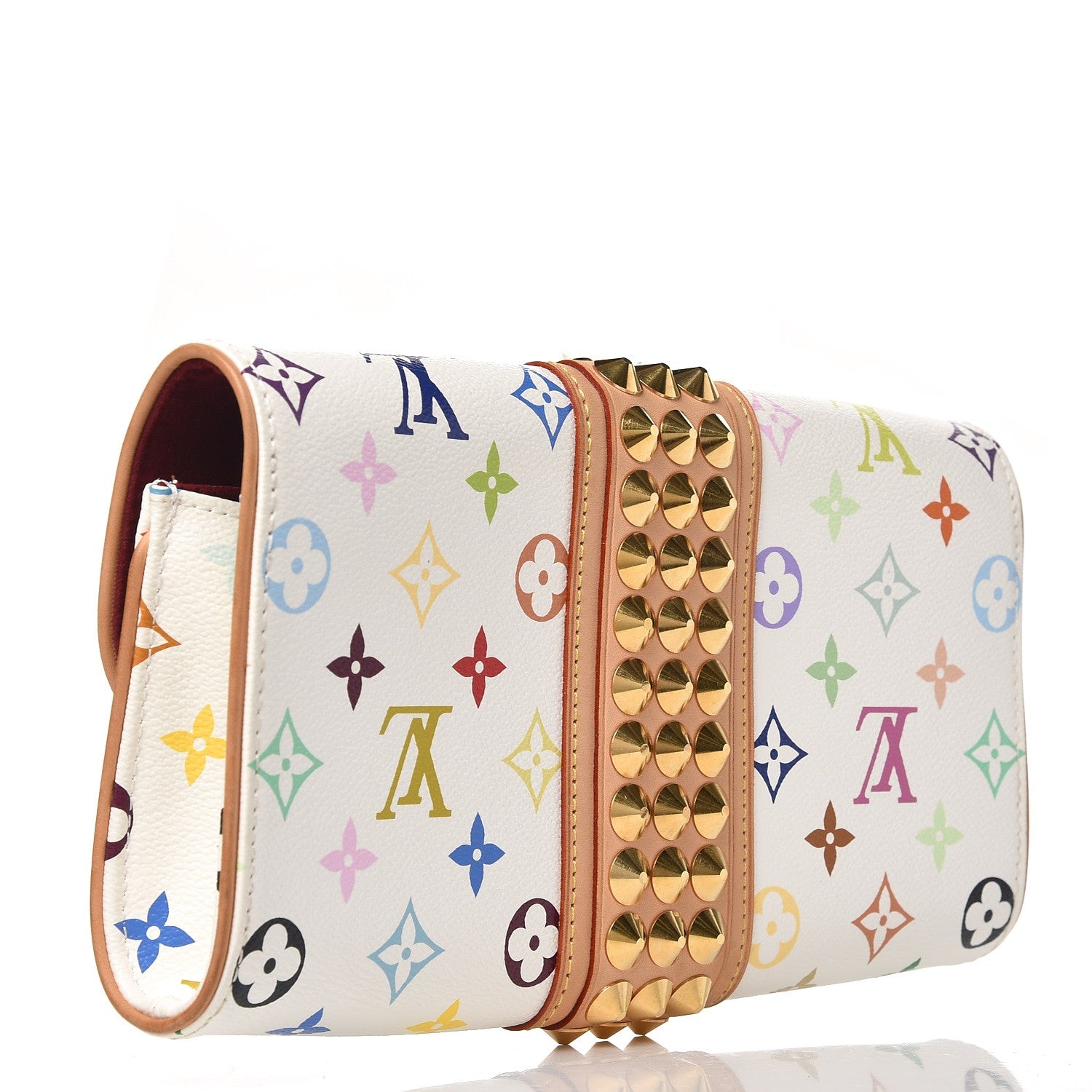 Louis Vuitton Monogram Multicolor Courtney Clutch White 3 of 7