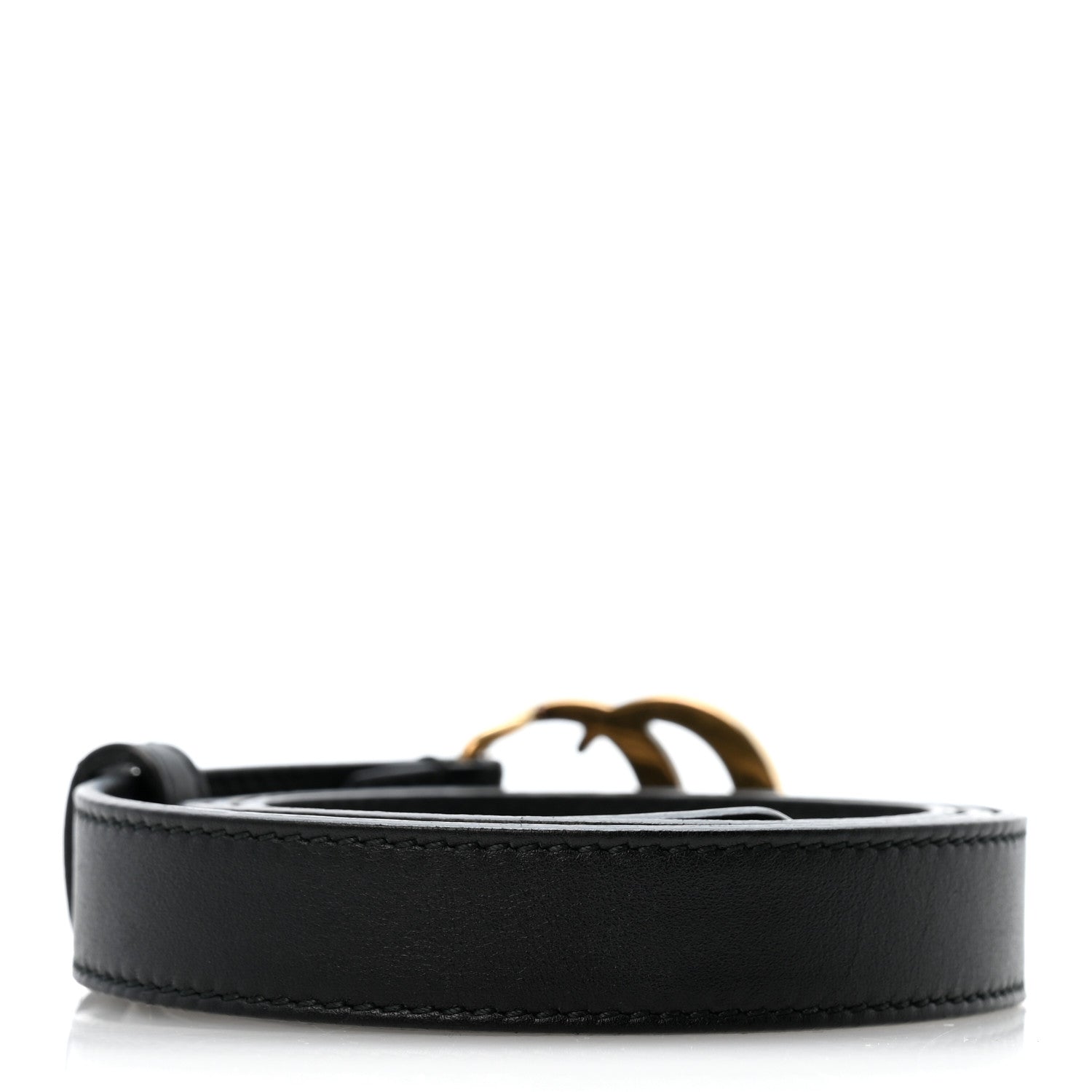 Gucci Calfskin Double G 20mm Belt 80 32 Black 2 of 7