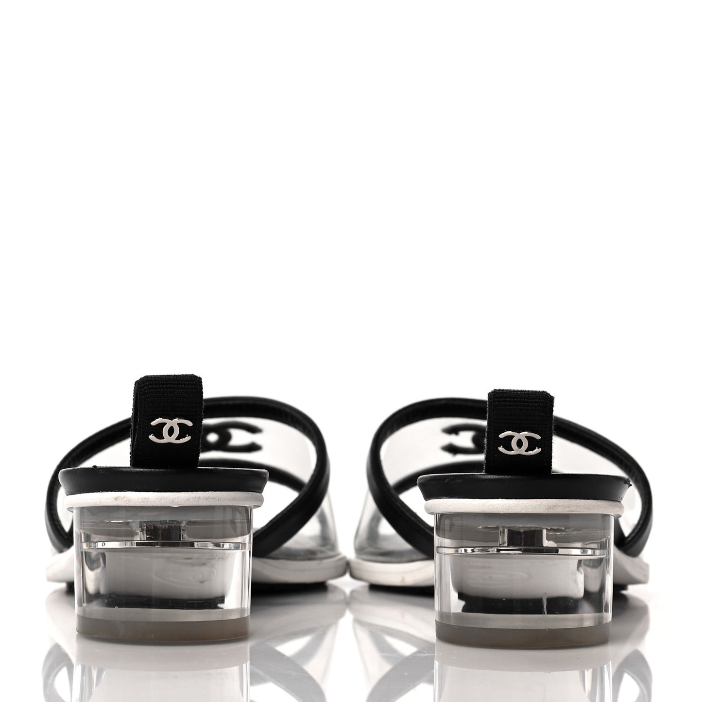 Lambskin PVC Mule 36.5 Transparent Black