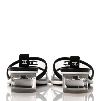 Chanel Lambskin PVC Mule 36.5 Transparent Black 5 of 10