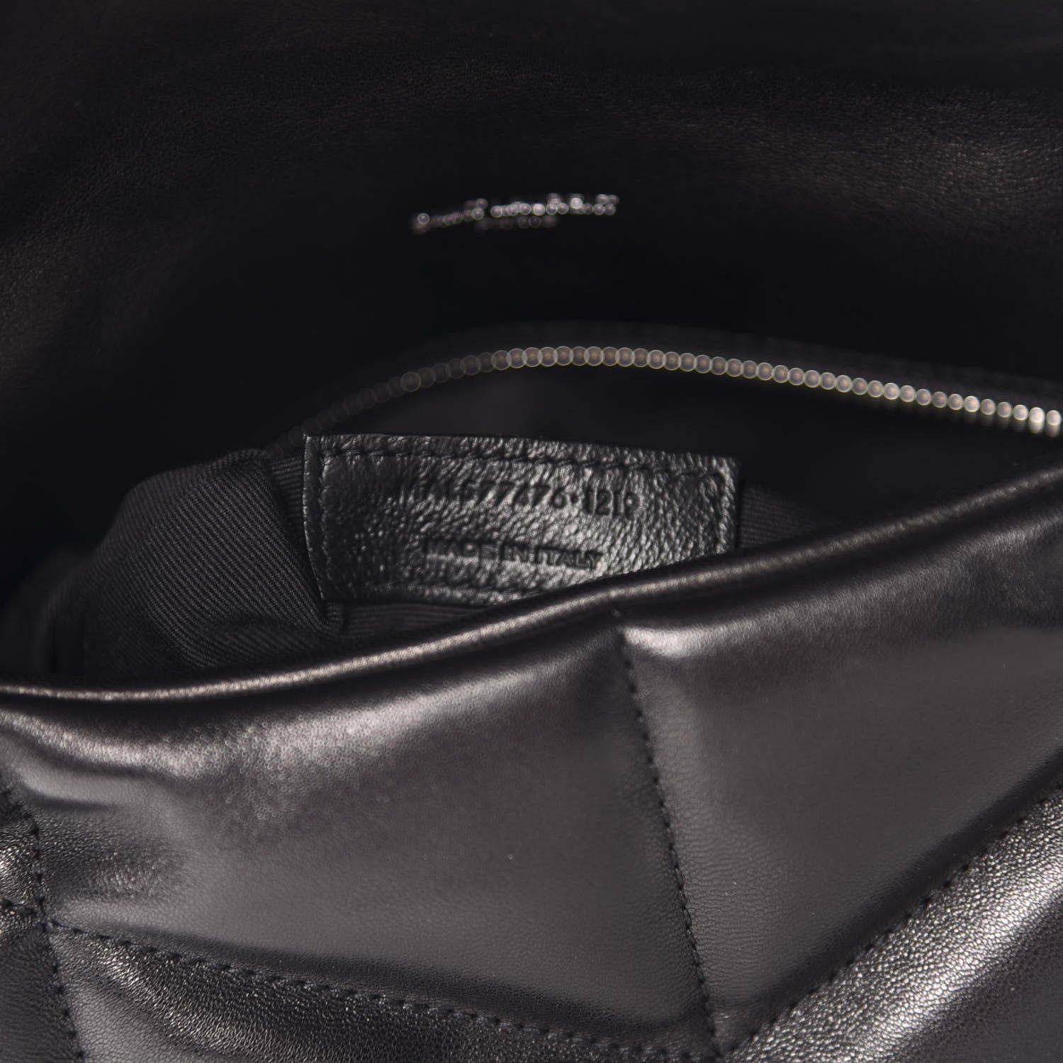 Saint Laurent Lambskin Quilted Small Loulou Puffer Monogram Chain Satchel Black 7 of 11