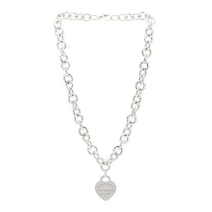 Tiffany Sterling Silver Return to Tiffany Heart Tag Pendant Necklace 3 of 4