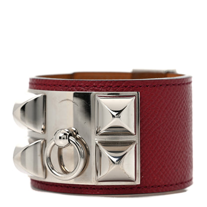 Hermes Epsom Collier de Chien CDC Bracelet S Rouge H 1 of 5