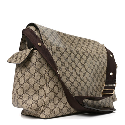 Gucci GG Plus Monogram Messenger Diaper Bag Dark Brown 2 of 10