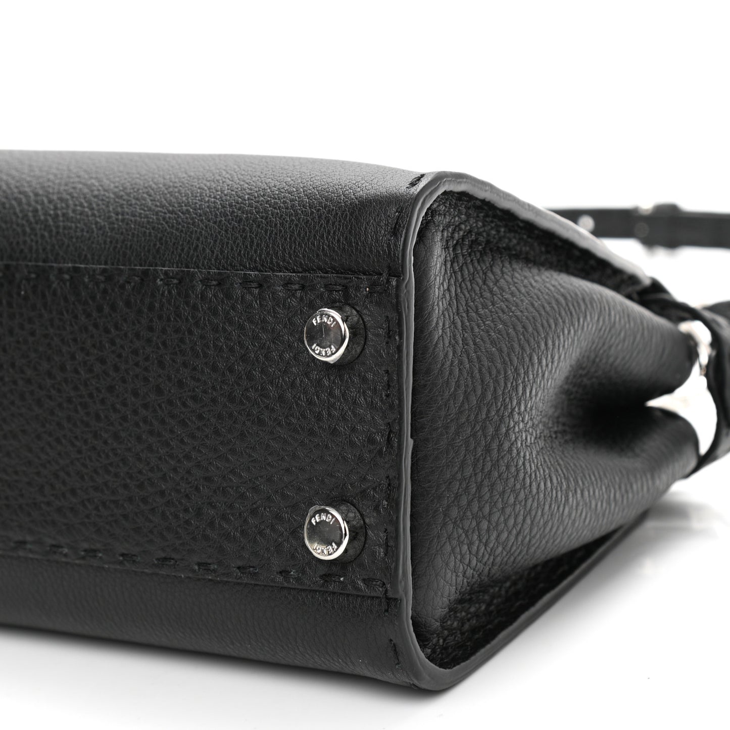 Cuoio Romano Selleria Bi-Color Mini Peekaboo Iconic Satchel Black Mou