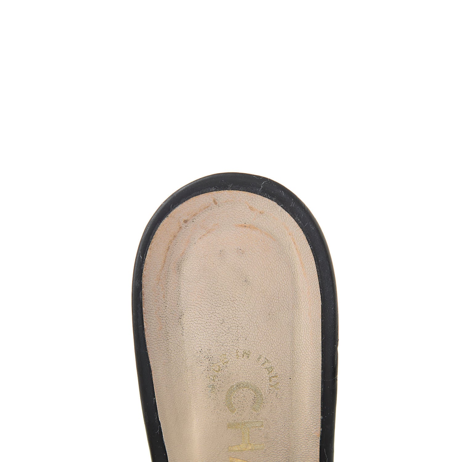 Chanel Patent CC Strappy Sandals 35 Black Beige 10 of 20
