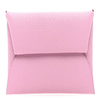 Hermes Chevre Mysore Bastia Coin Purse Mauve Sylvestre 1 of 8