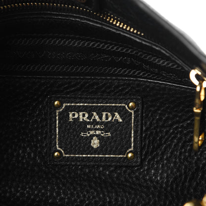 Prada Vitello Daino Side Pocket Tote Nero Black 7 of 11