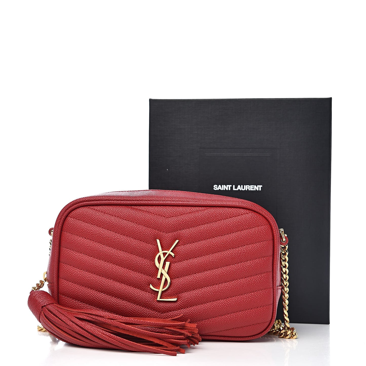 Grain De Poudre Matelasse Monogram Mini Lou Camera Bag Eros Red