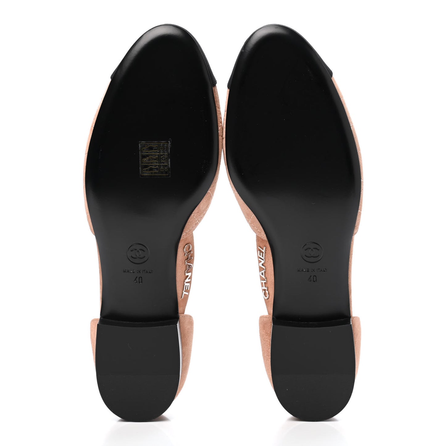 Suede Grosgrain Cap Toe CC Ankle Strap Sandals 40 Pink Black