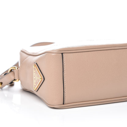 Prada Glace Calfskin Embossed Logo Crossbody Cammeo 5 of 9