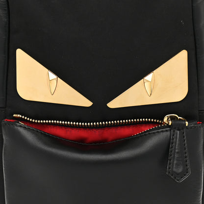 Fendi Nylon Vitello Liberty Metal Monster Eyes Sling Bag Black 7 of 11