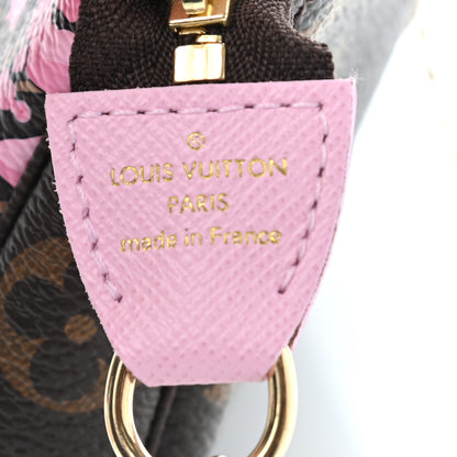 Louis Vuitton Monogram 2021 Christmas Animation Japanese Garden Mini Pochette Accessories Wisteria Pink 7 of 8