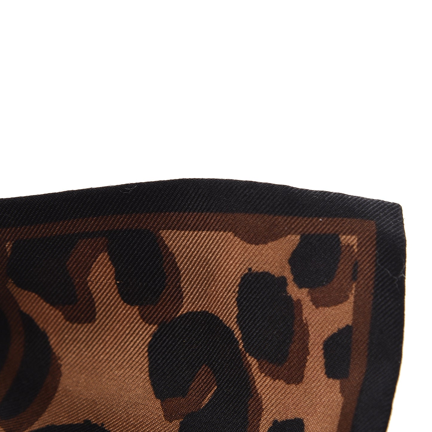 Silk Leopard Bandeau Scarf Marron
