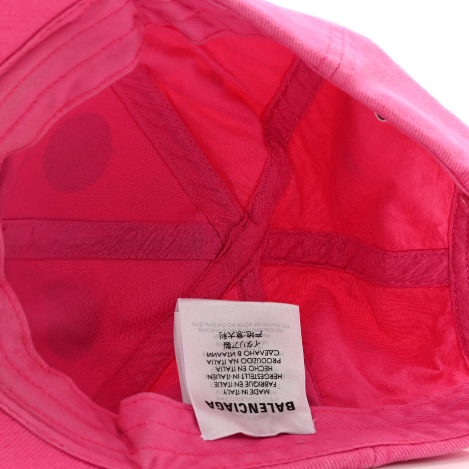 Balenciaga Cotton Drill Logo Baseball Cap 58 M Pink 7 of 11